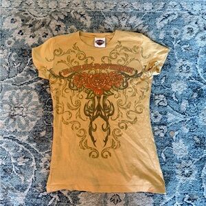 Harley-Davidson Women's Tan Graphic Tee